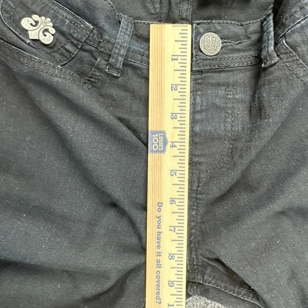 Dereon Black Skinny Jeans Womens‎ 11/12 Fleur De Lis, Beyonce, Discontinued